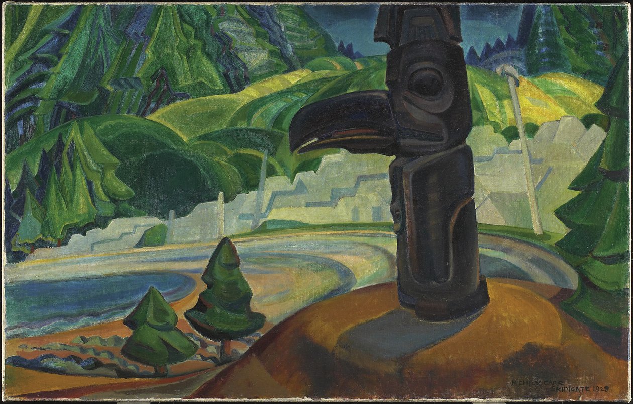 Skidegate, Graham Island, Brittiläinen Kolumbia tekijältä Emily Carr