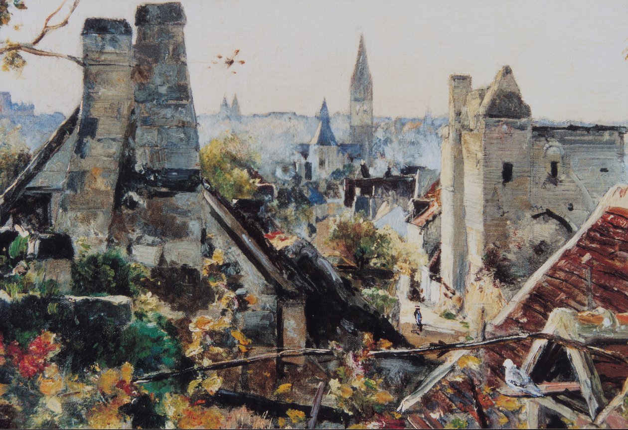 Beaulieu-lès-Loches lokakuu 1880-89 (öljy kankaalle) tekijältä Emmanuel Lansyer