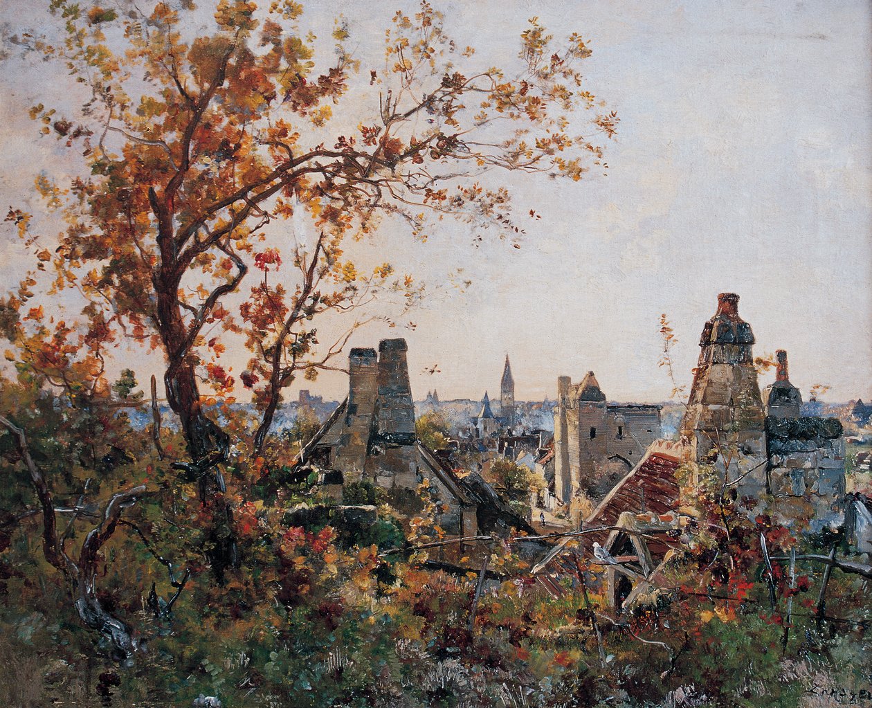 Beaulieu-lès-Loches, lokakuu 1886 (maalaus) tekijältä Emmanuel Lansyer