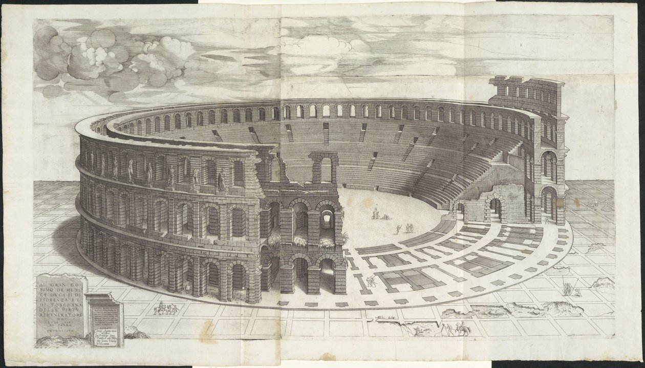 Arena van Verona Mirror of Roman Magnificence (sarjan nimi) tekijältä Enea Vico