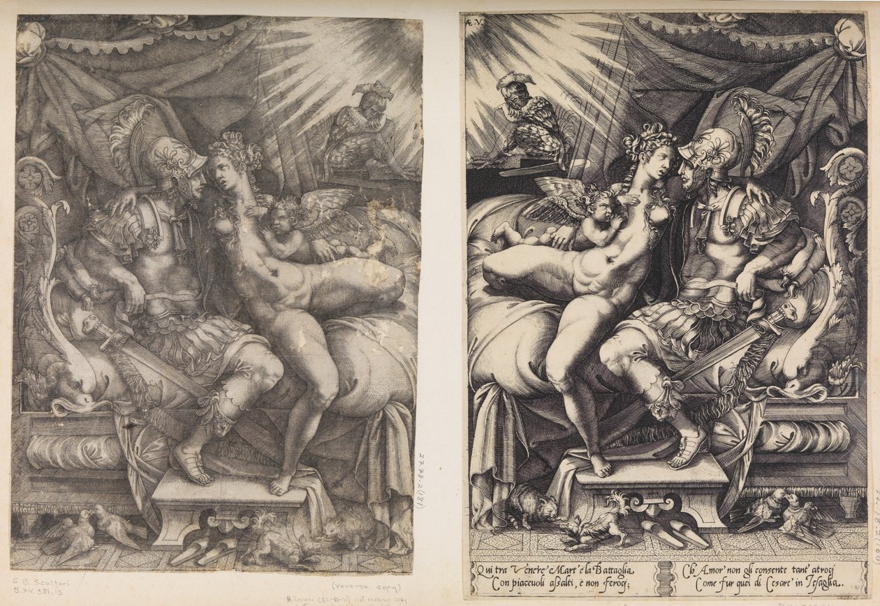 Mars ja Venus, 1543. tekijältä Enea Vico