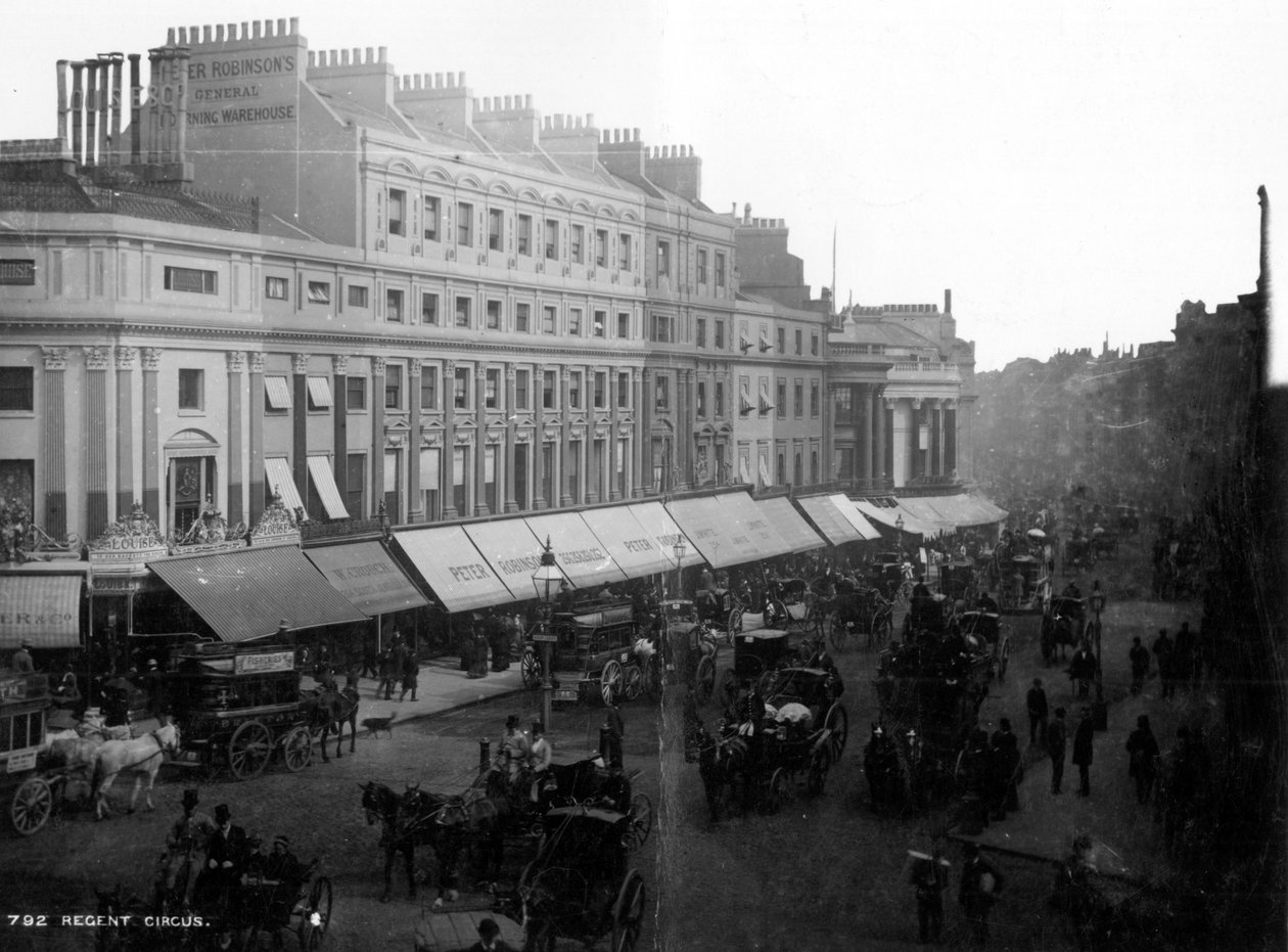 Regent Circus, Lontoo, noin 1890 tekijältä English Photographer