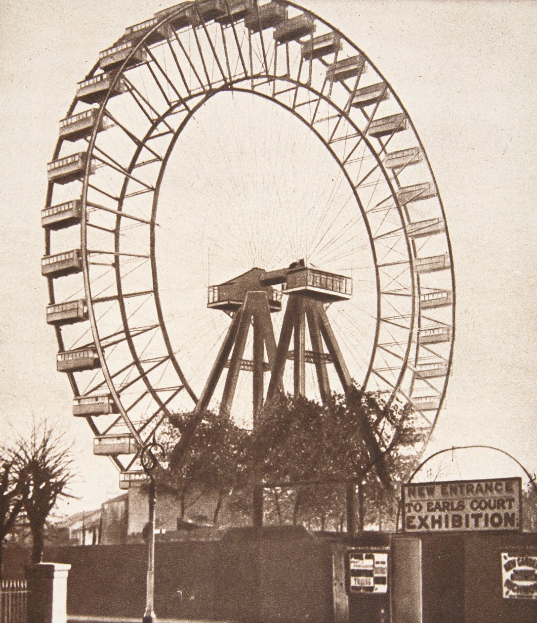 The Great Wheel, Earls Court, noin 1900 tekijältä English Photographer
