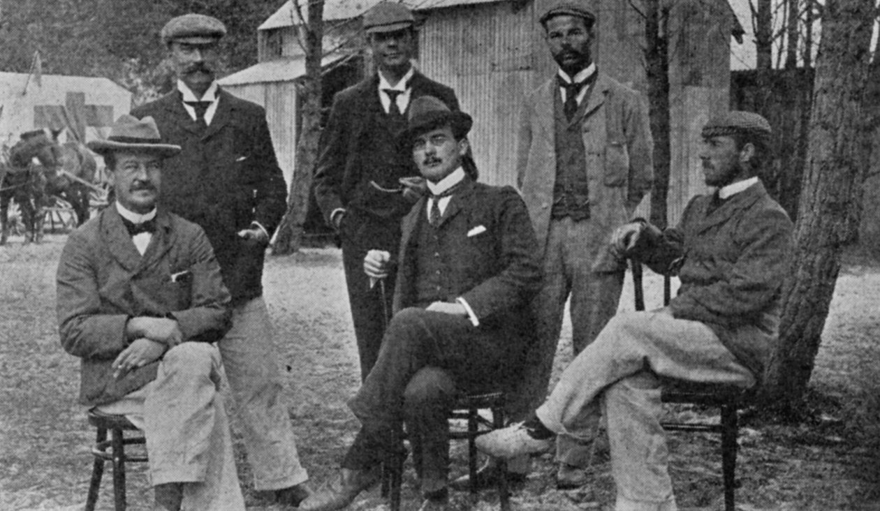 Miehet, jotka taistelevat ruttoa vastaan Kapkaupungissa, kuva Kuningas, 25. toukokuuta 1901 tekijältä English Photographer