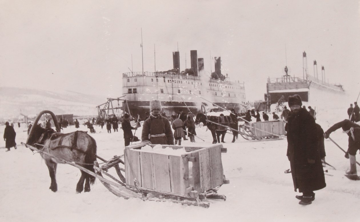 Jäätä murtava junalauttahöyrylaiva SS Baikal, Baikaljärvi tekijältä English Photographer