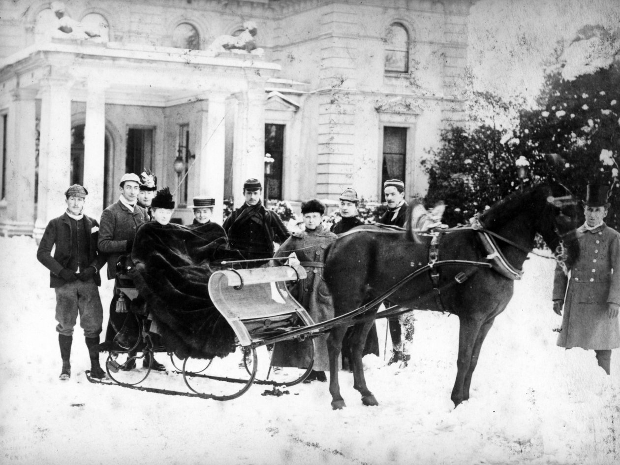 Victorian Sleigh Ride, n. 1870-1899 tekijältä English Photographer