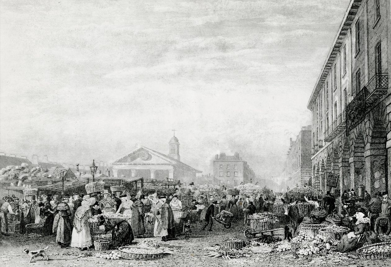 Covent Gardenin markkinat, 1824 tekijältä English School