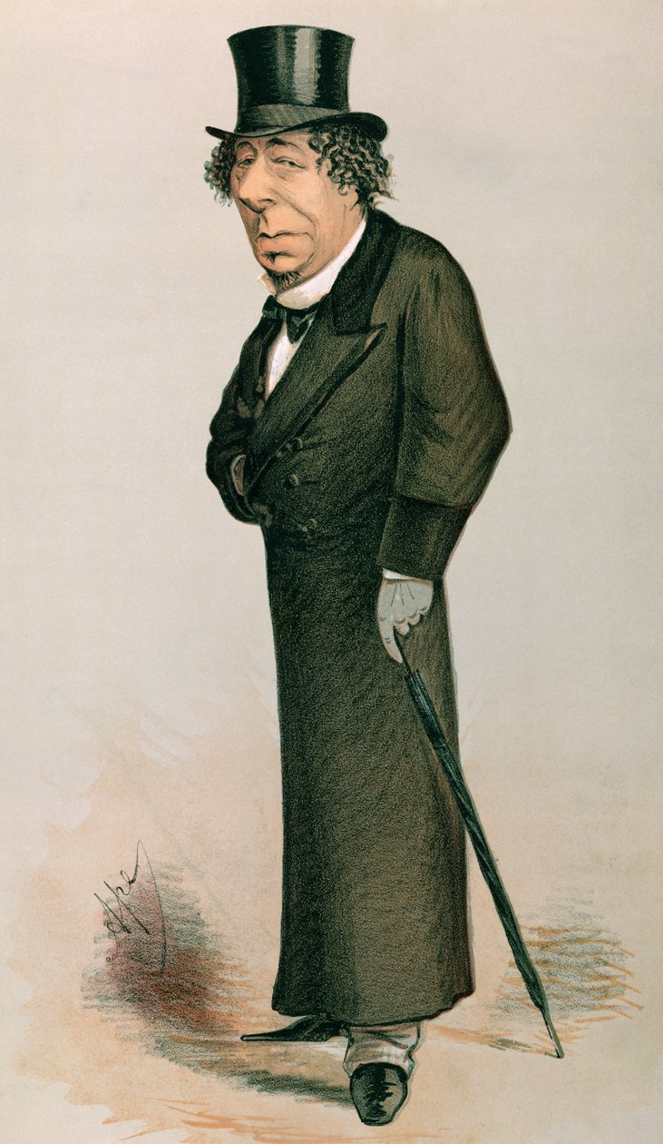Disraeli, Benjamin (1804-81): sarjakuva Vanity Fairista, 30. tammikuuta 1869 tekijältä English School