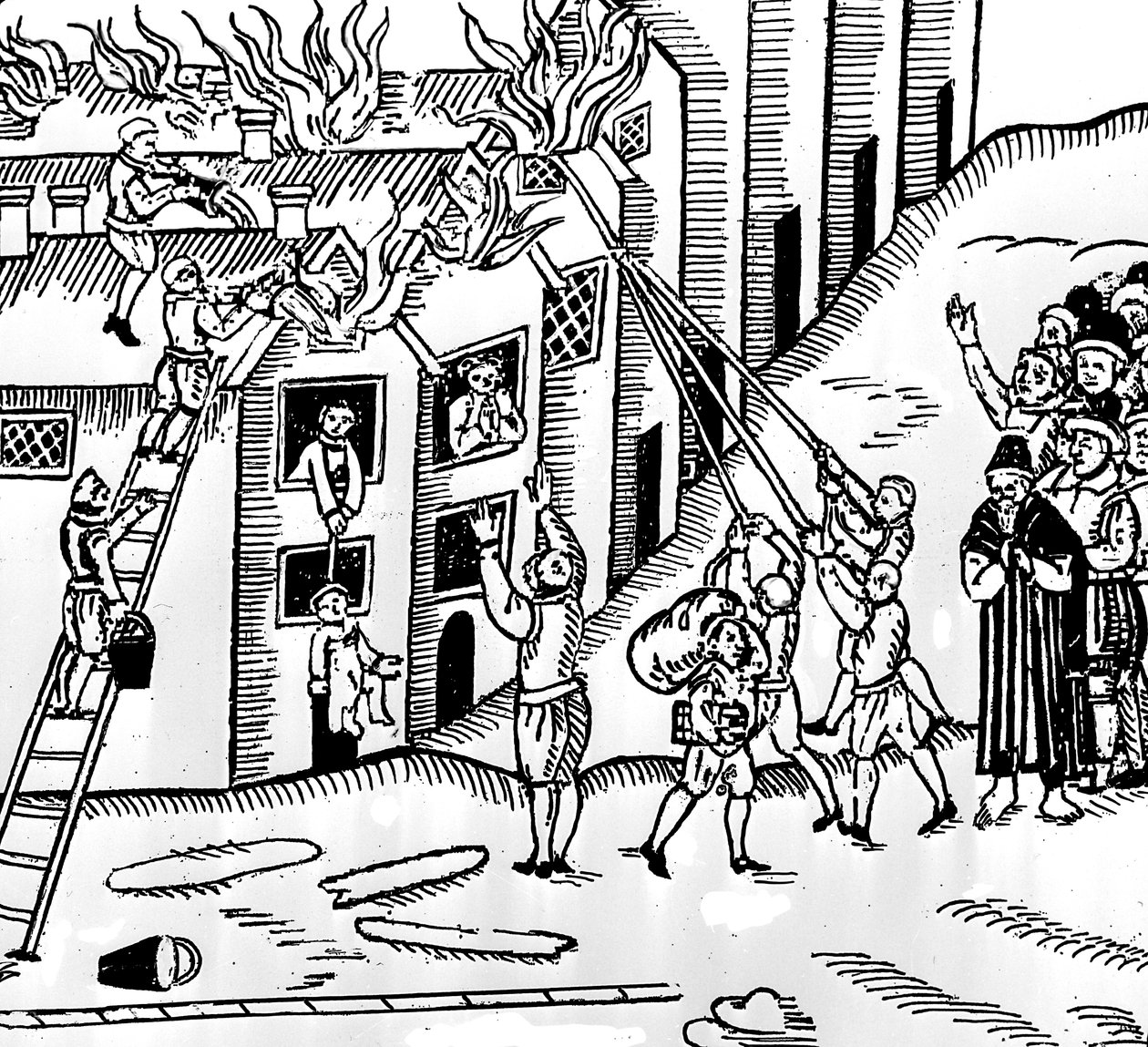 Palontorjunta Tivertonissa, Devonissa, 1612. tekijältä English School
