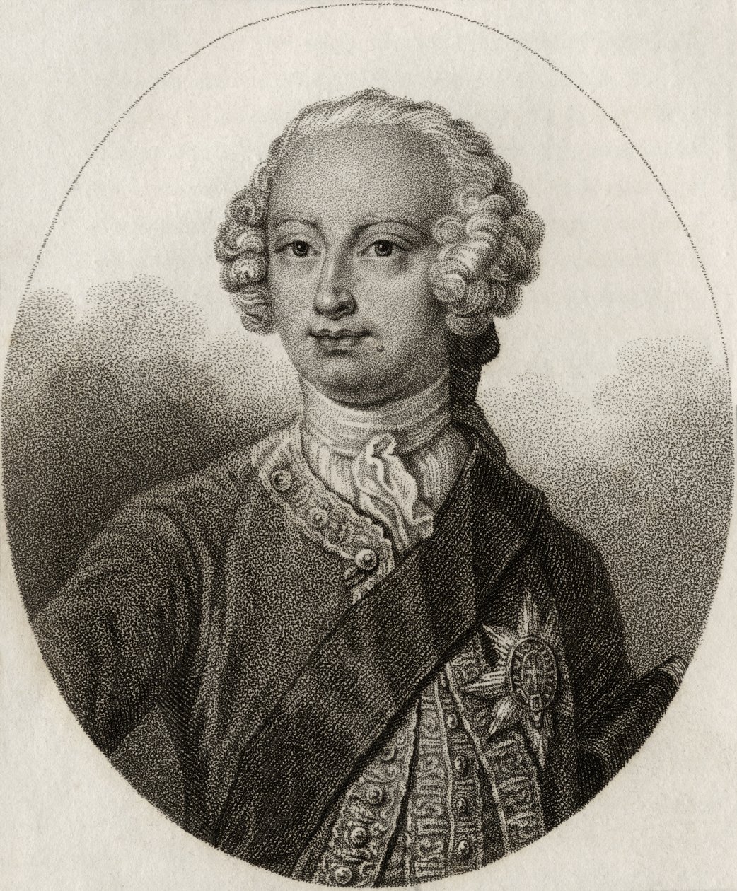 Frederick, Walesin prinssi, Gerimian kaiverruttama, vuodelta 1806 peräisin olevasta kuninkaallisten ja aatelisten kirjailijoiden luettelosta. tekijältä English School