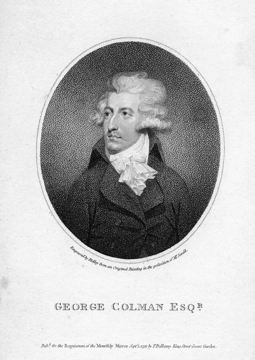 George Colman nuorempi, kaiverrettu William Ridleyn toimesta, 1797. tekijältä English School