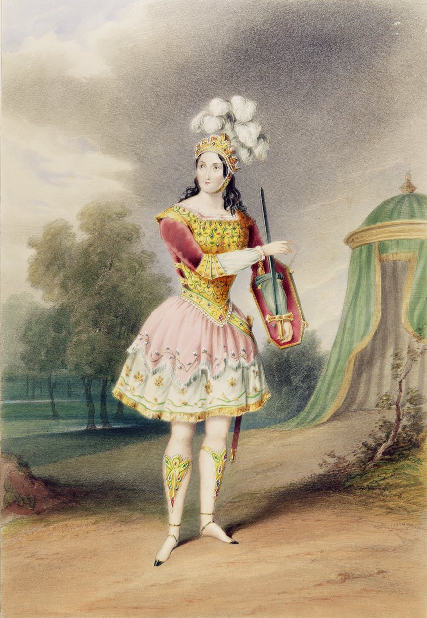 Louisa Fairbrother Eglantineena elokuvassa "Valentine ja Orson", 1843 tekijältä English School