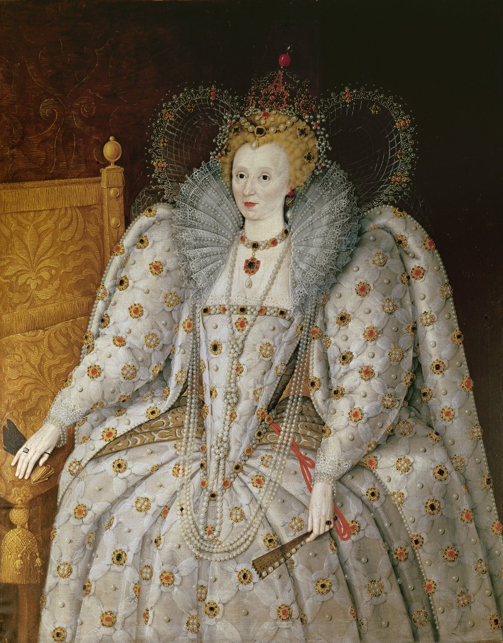 Englannin ja Irlannin kuningatar Elizabeth I (1533-1603) tekijältä English School