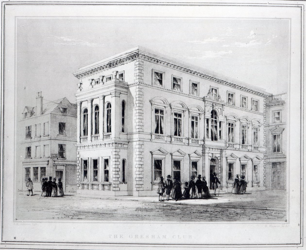 Gresham Club, kaiverrettu J.R Jobbins, n.1845-1850 tekijältä English School
