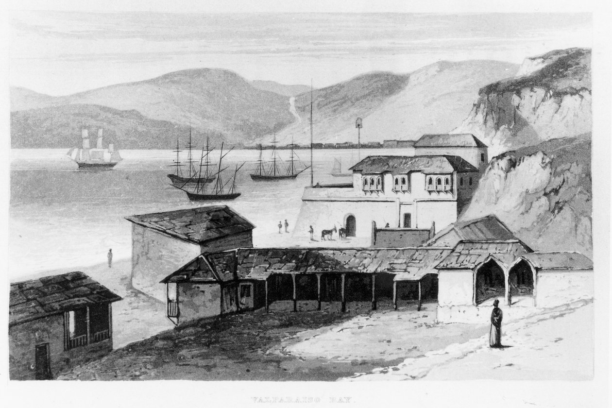 Valparaison lahti noin vuonna 1820, Alexander Caldcleugh