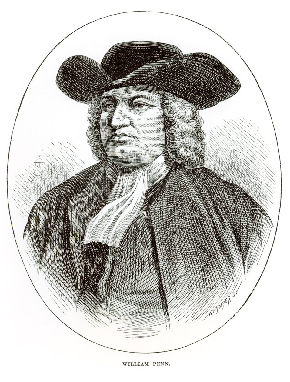 William Penn (1644-1718), kaiverrus Josiah Wood Whymper (1813-1903) tekijältä English School