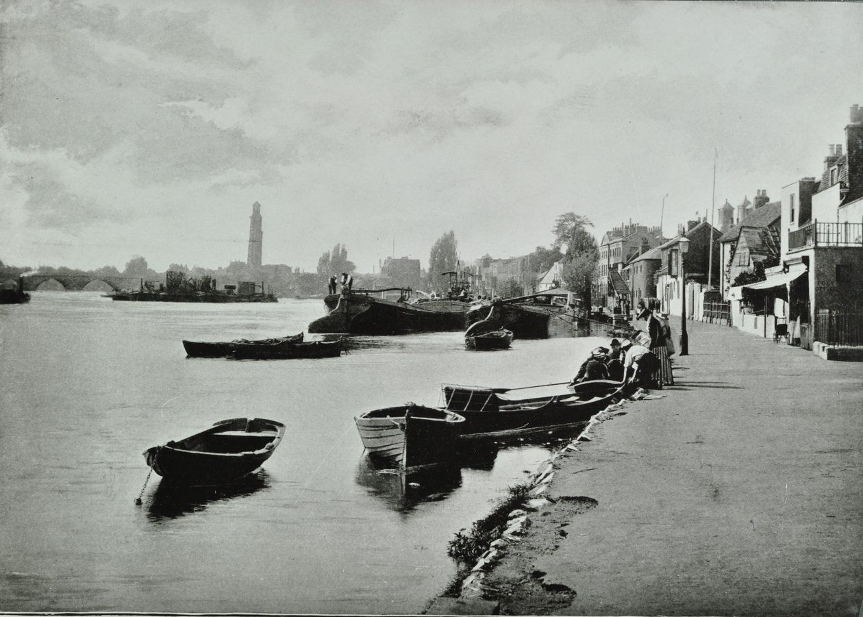 Strand-on-the-Green, Hounslow: yleiskuva, 1895 tekijältä English Photographer