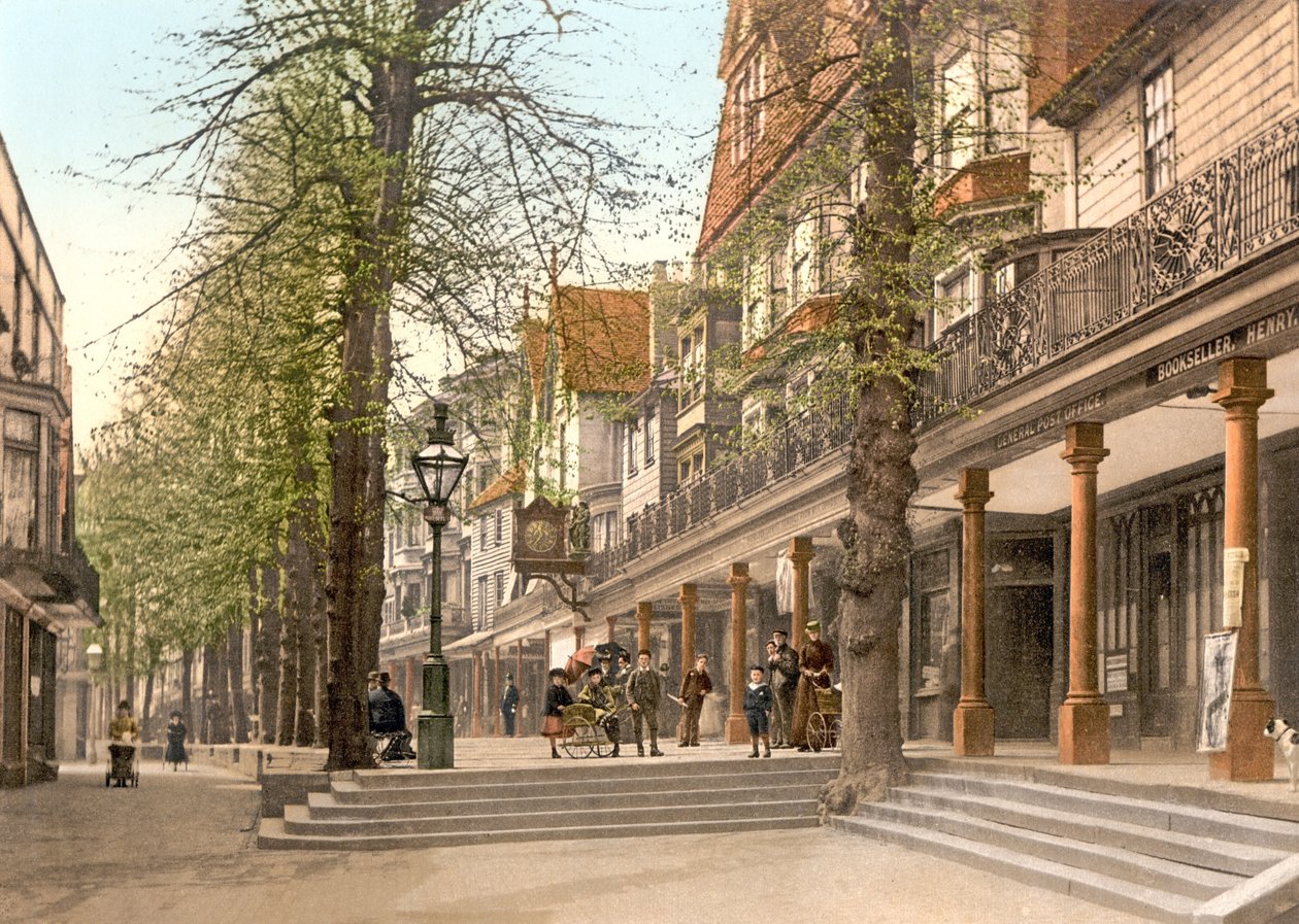 Pantiles Tunbridge Wellsissä, 1890-1900 tekijältä English Photographer