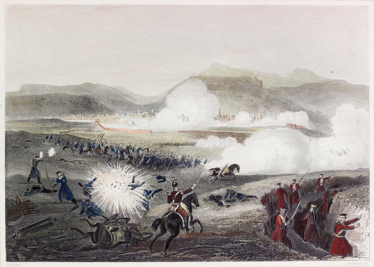 Battle Of Kars (värillinen kaiverrus) tekijältä English School