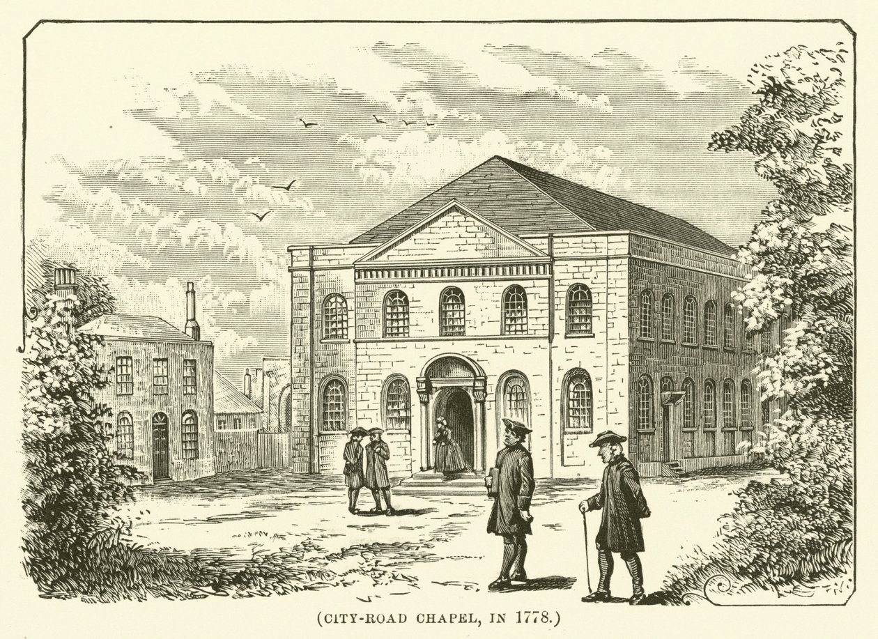 City-Roadin kappeli vuonna 1778 (kaiverrus). tekijältä English School