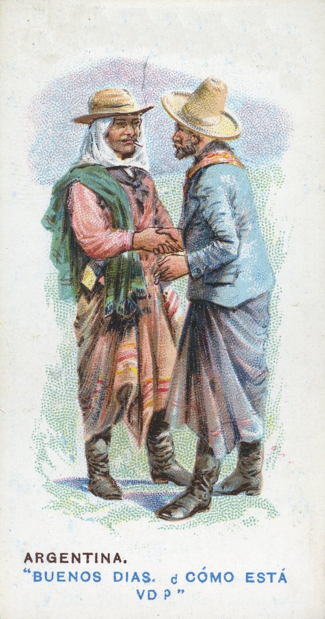 Tavanomainen tervehdys Argentiinassa, 1907 tekijältä English School
