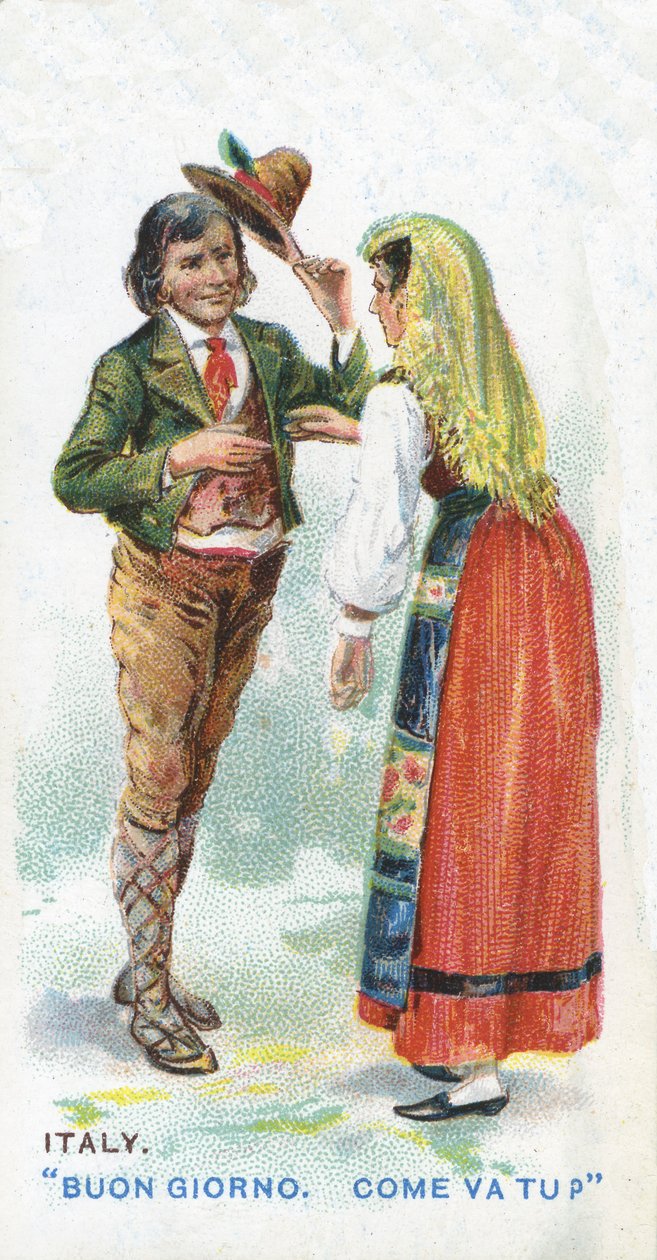 Tavanomainen tervehdys Italiassa, 1907 tekijältä English School