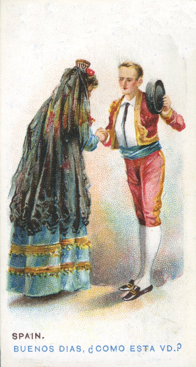 Tavanomainen tervehdys Espanjassa, 1907 tekijältä English School