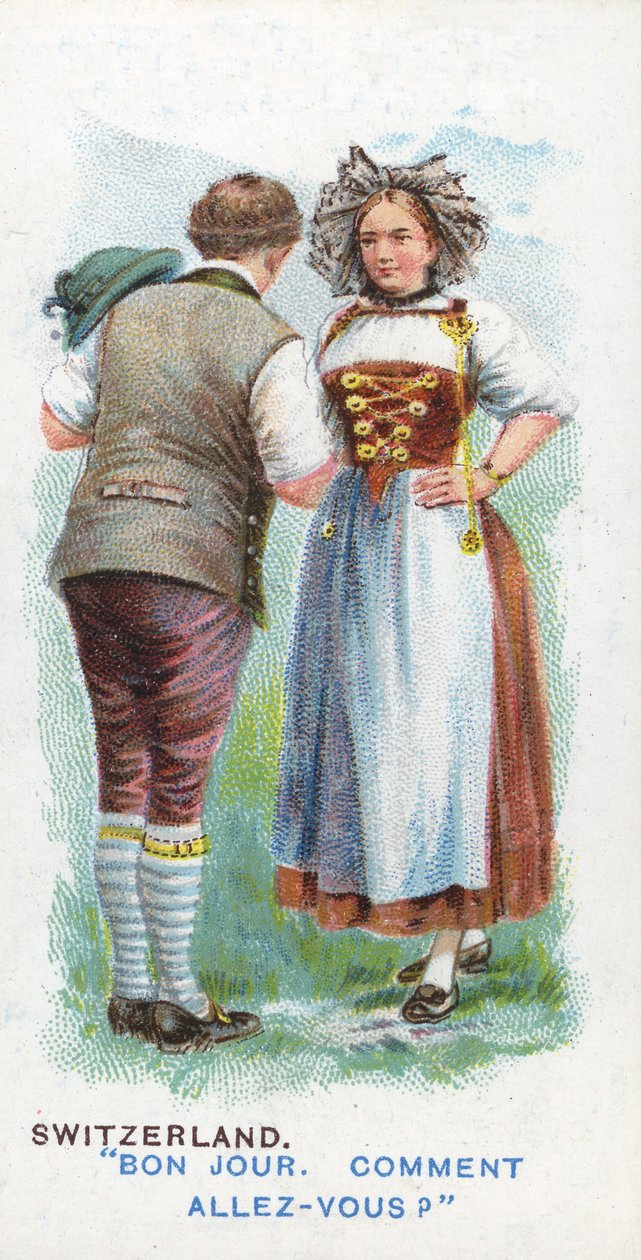 Tavanomainen tervehdys Sveitsissä, 1907 tekijältä English School