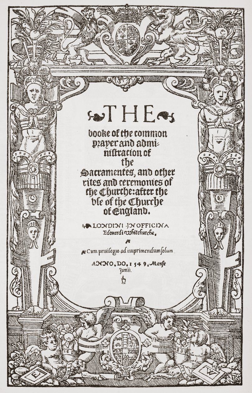Frontispiece, The Book of Common Prayer, 1549 tekijältä English School