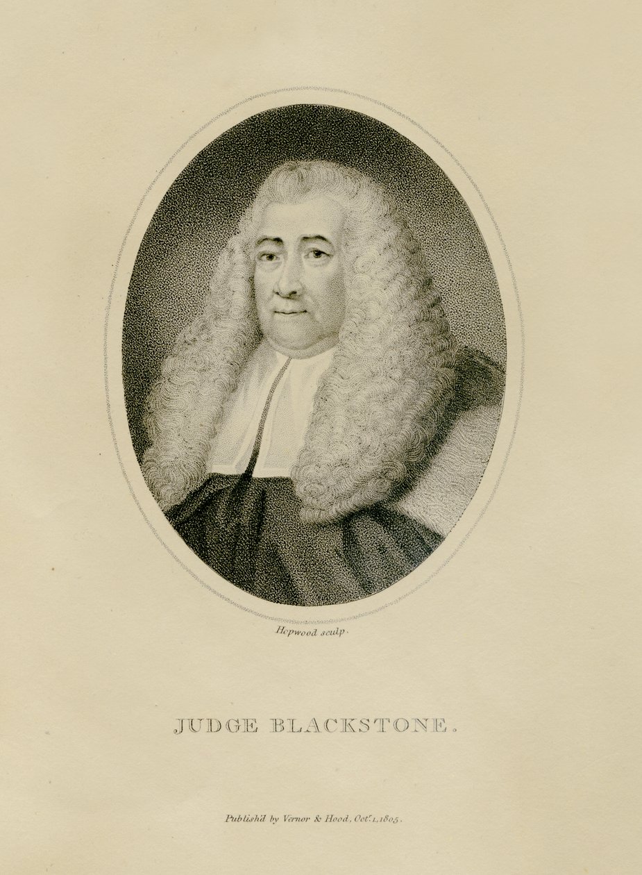 Tuomari Blackstone, n. 1800 (kaiverrus) tekijältä English School
