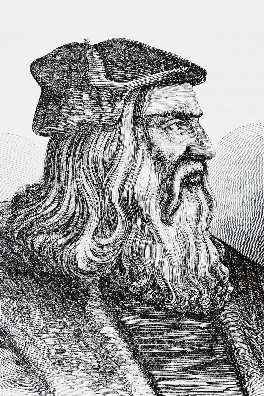 Leonardo Da Vinci (litho) tekijältä English School