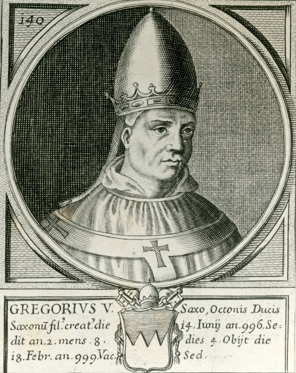 Paavi Gregorius V (972-999) (kaiverrus) tekijältä English School