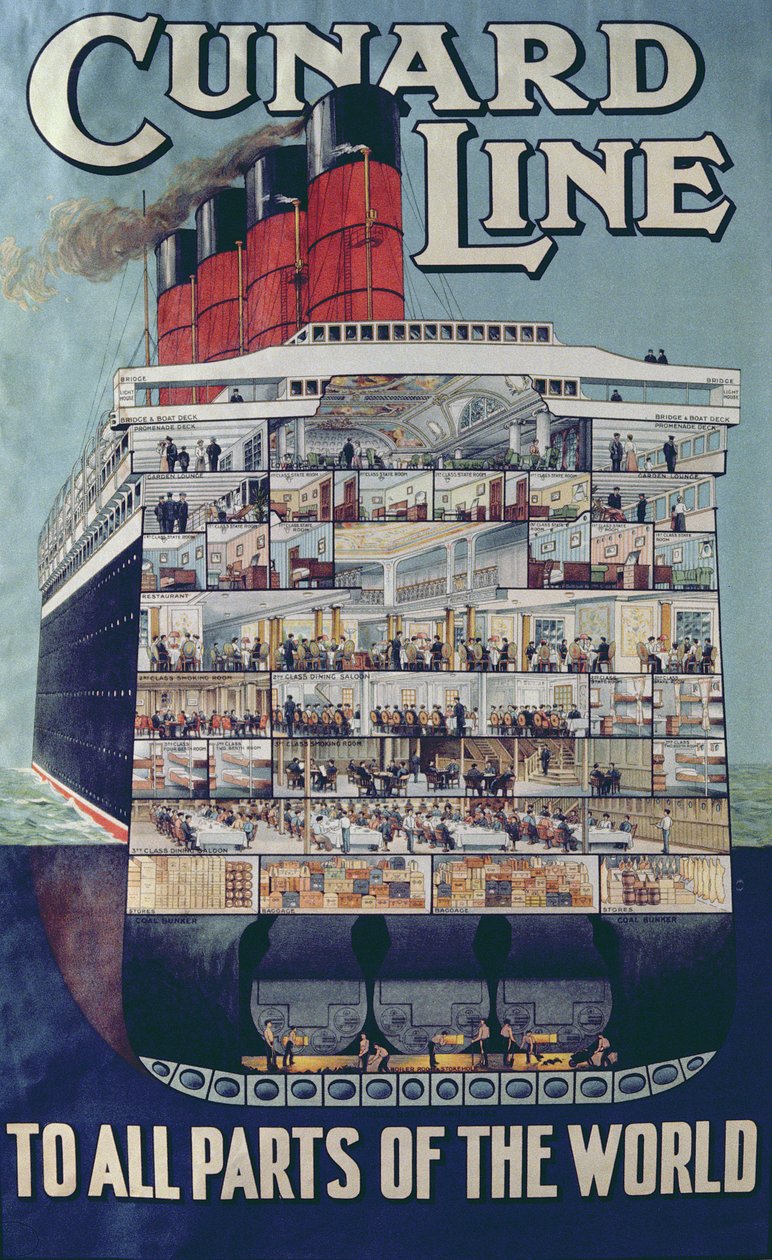 Cunard Linea mainostava juliste tekijältä English School
