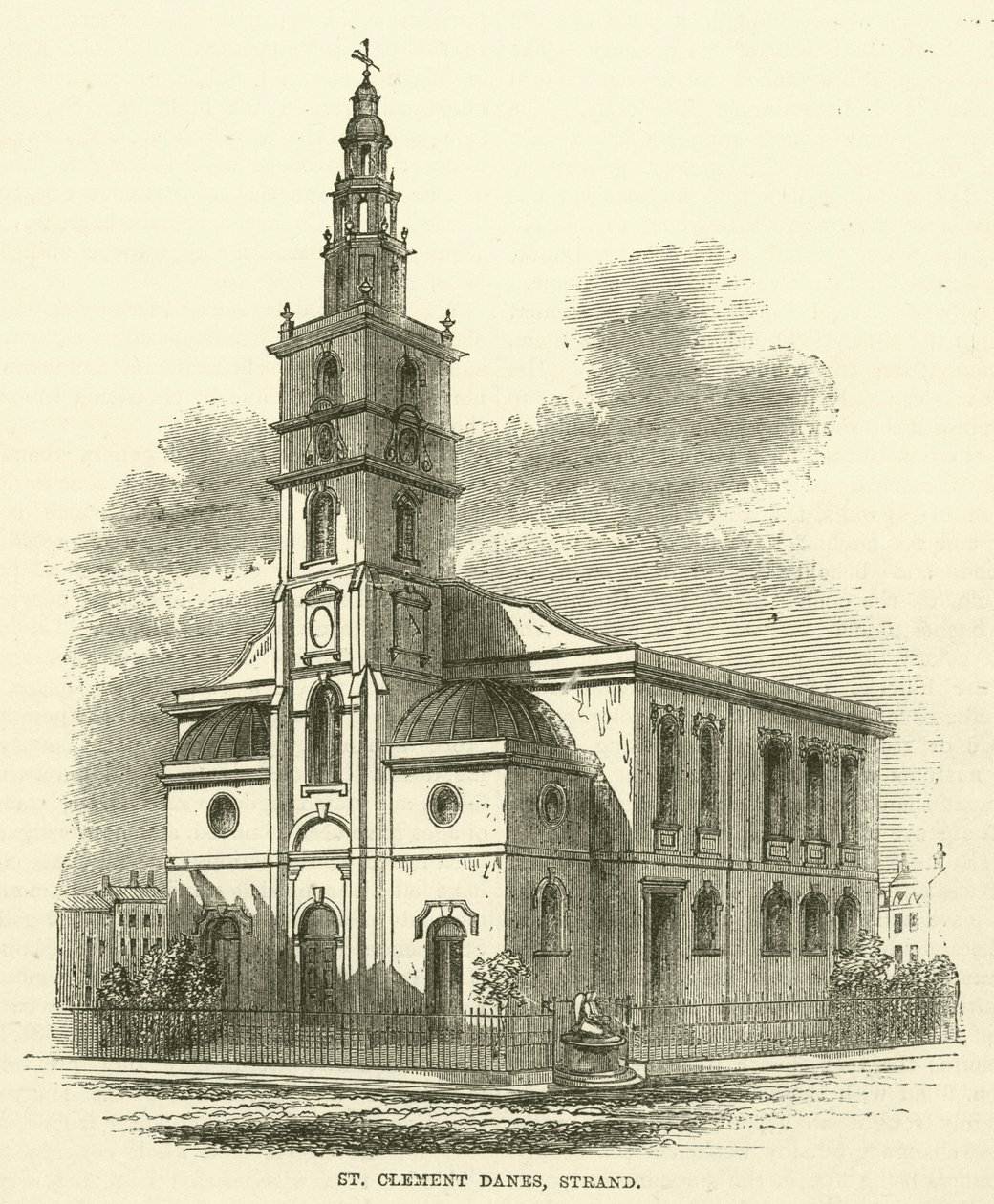 St Clement Danes, Strand (kaiverrus) tekijältä English School