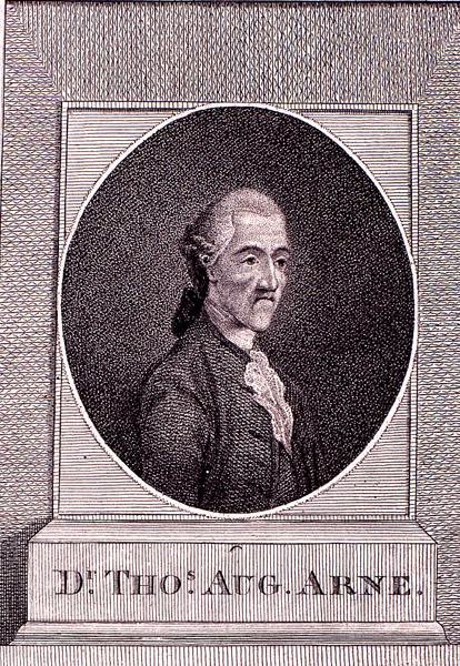 Thomas Augustine Arne (1710-78) (kaiverrus) tekijältä English School