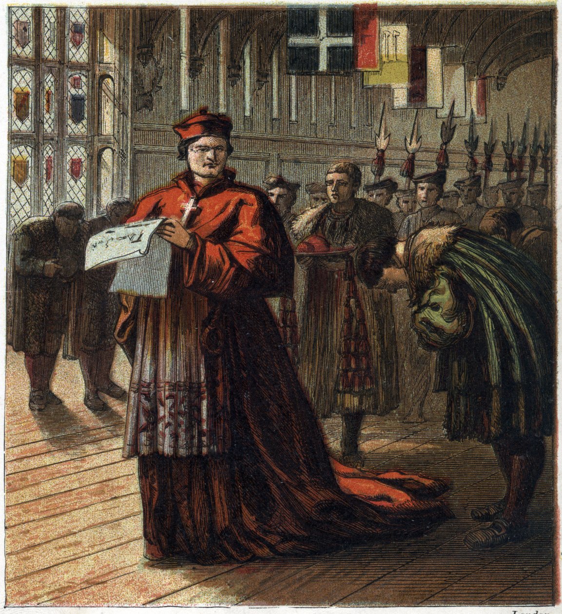Thomas Wolsey (v.1475-1530), englantilainen kardinaali ja poliitikko. tekijältä English School