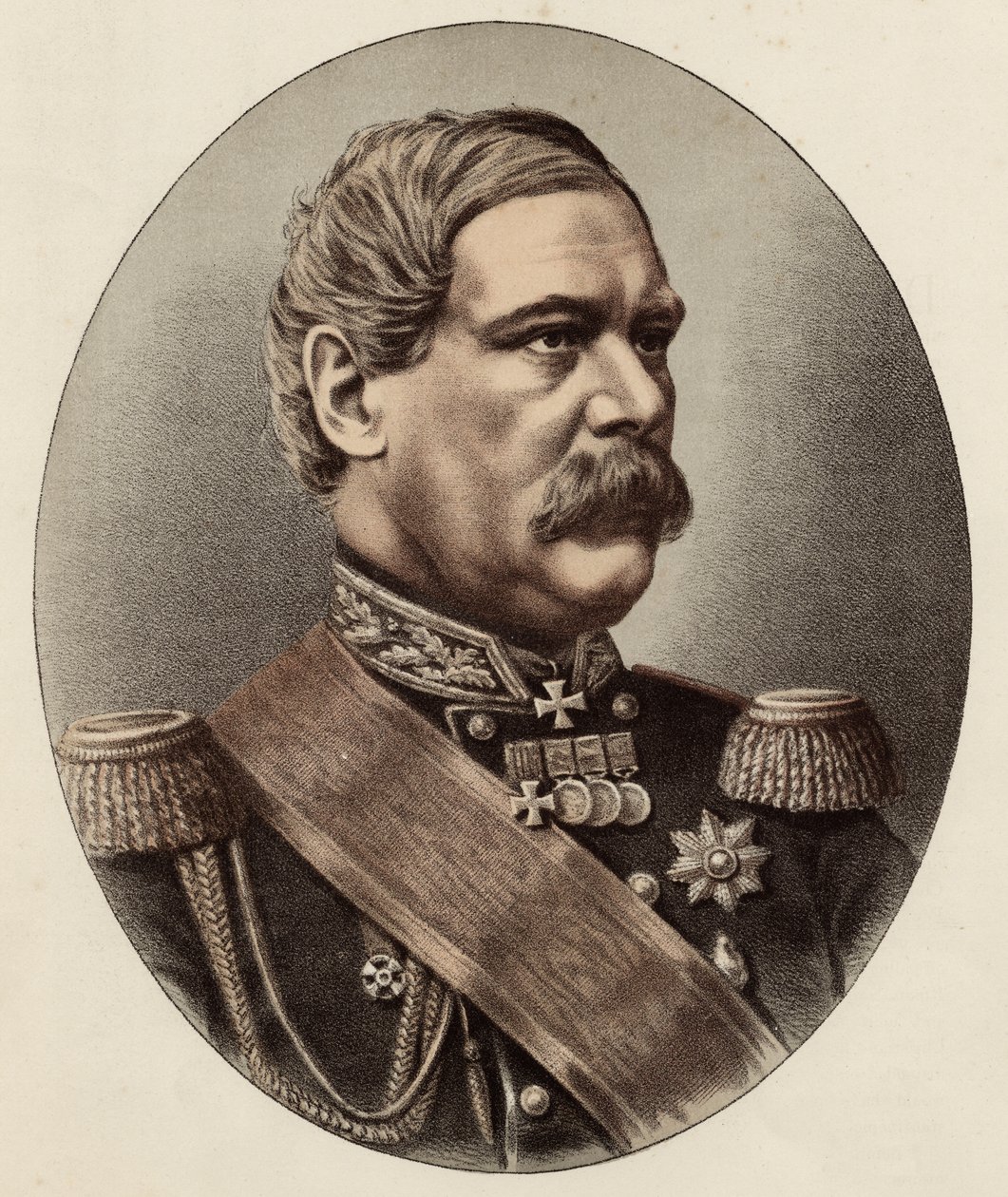 Kenraali Francis Edward Todleben (väri litho) tekijältä Eraun and Cie