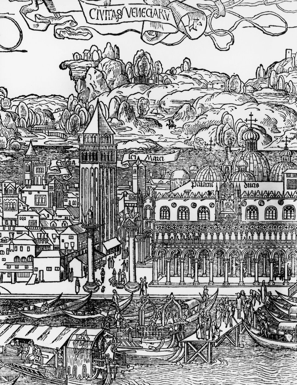 Venetsia, puupiirros Erhard Reuwich (1455-1490), Italia tekijältä Erhard Reuwich