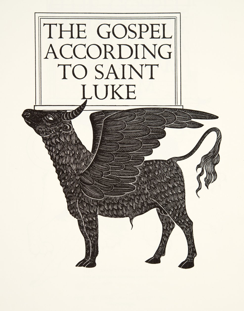 Pyhän Luukkaan musta vasikka tekijältä Eric Gill