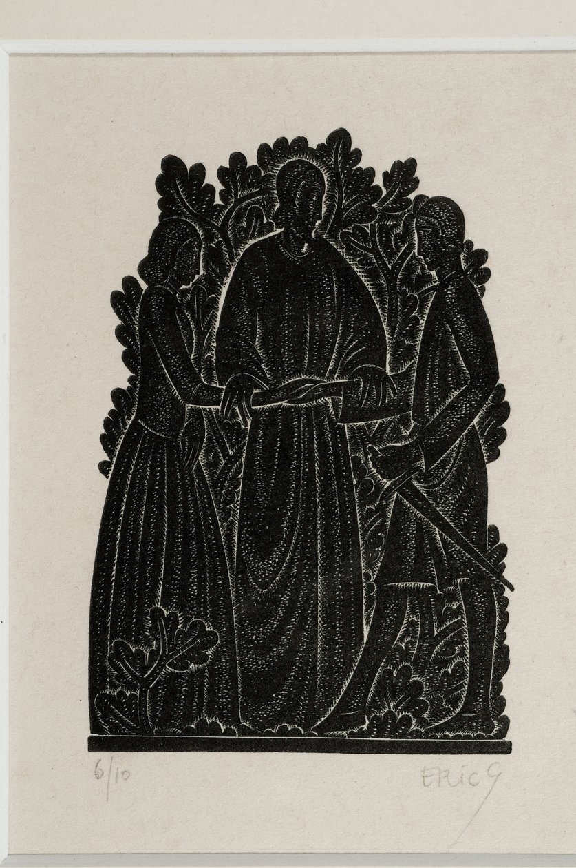 Avioliitto (puupiirros) tekijältä Eric Gill