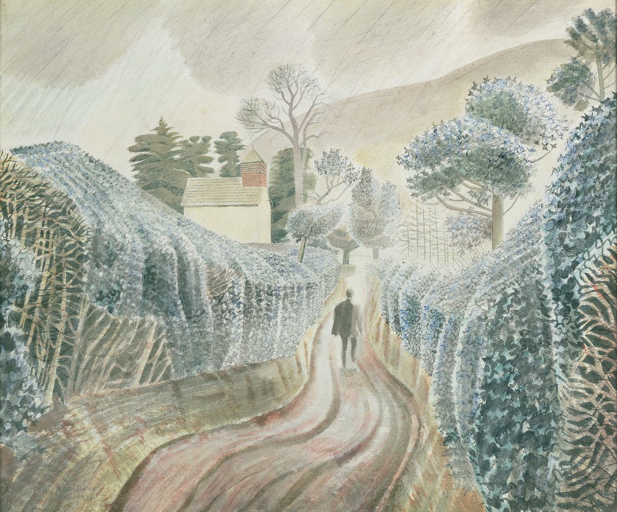 Huonekalut ja erilaiset esineet 1100- ja 1300-luvuilta tekijältä Eric Ravilious