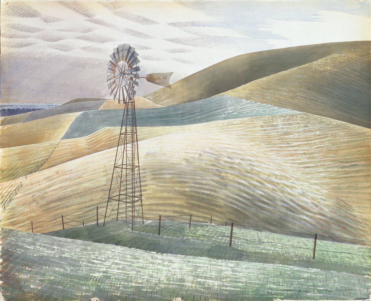 Tuulimylly, 1934 tekijältä Eric Ravilious