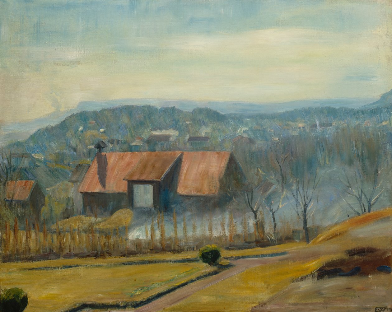 Skaugumin kukkula. 1928 tekijältä Erik Theodor Werenskiold
