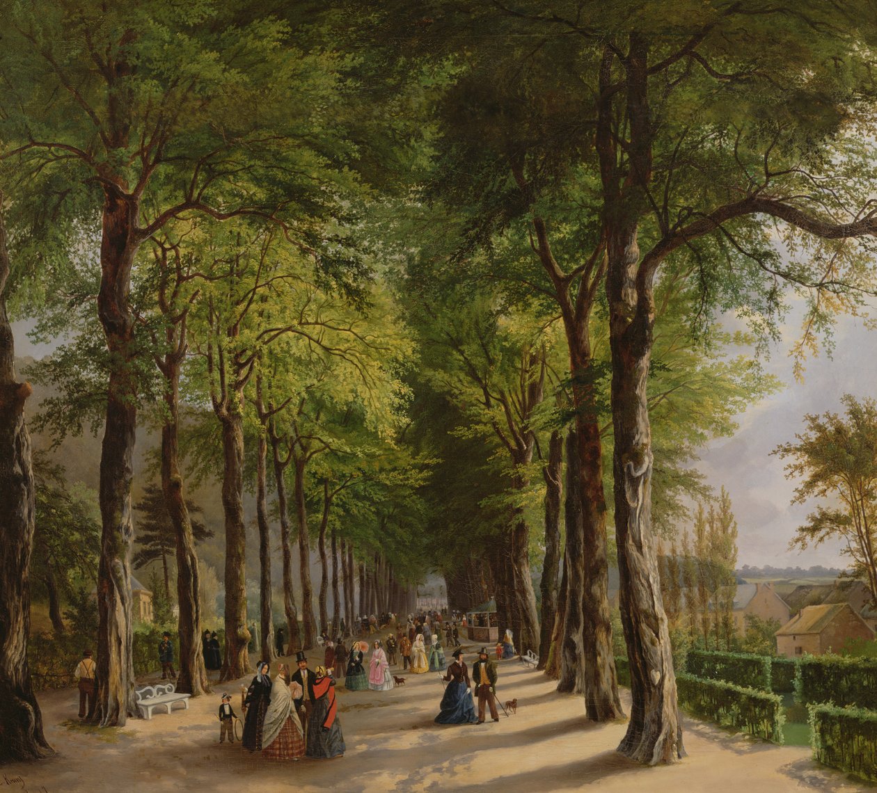 Promenade at Spa Belgiassa, 1847 tekijältä Ernest Krins