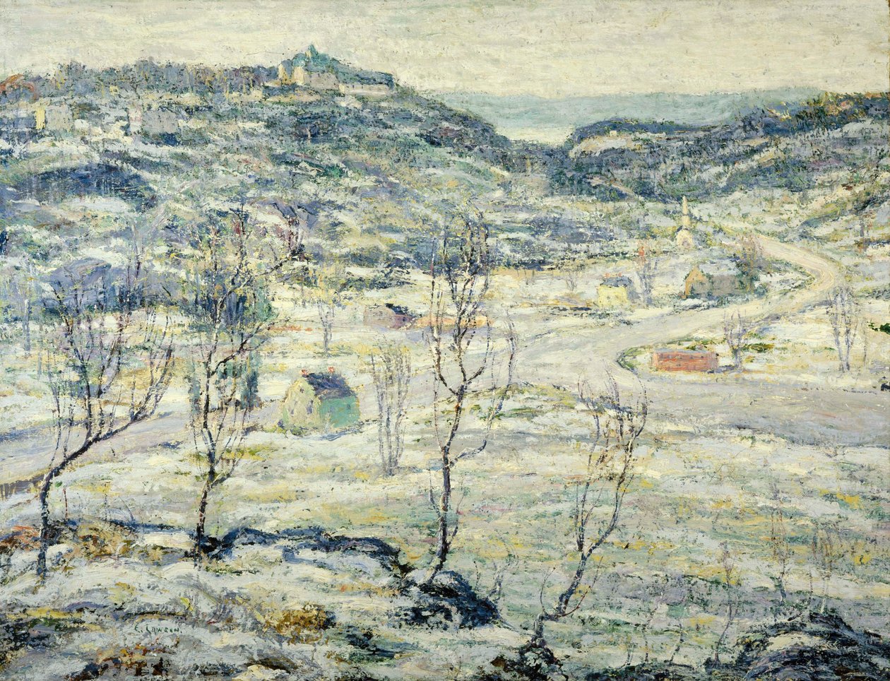 Harlemin laakso, talvi tekijältä Ernest Lawson