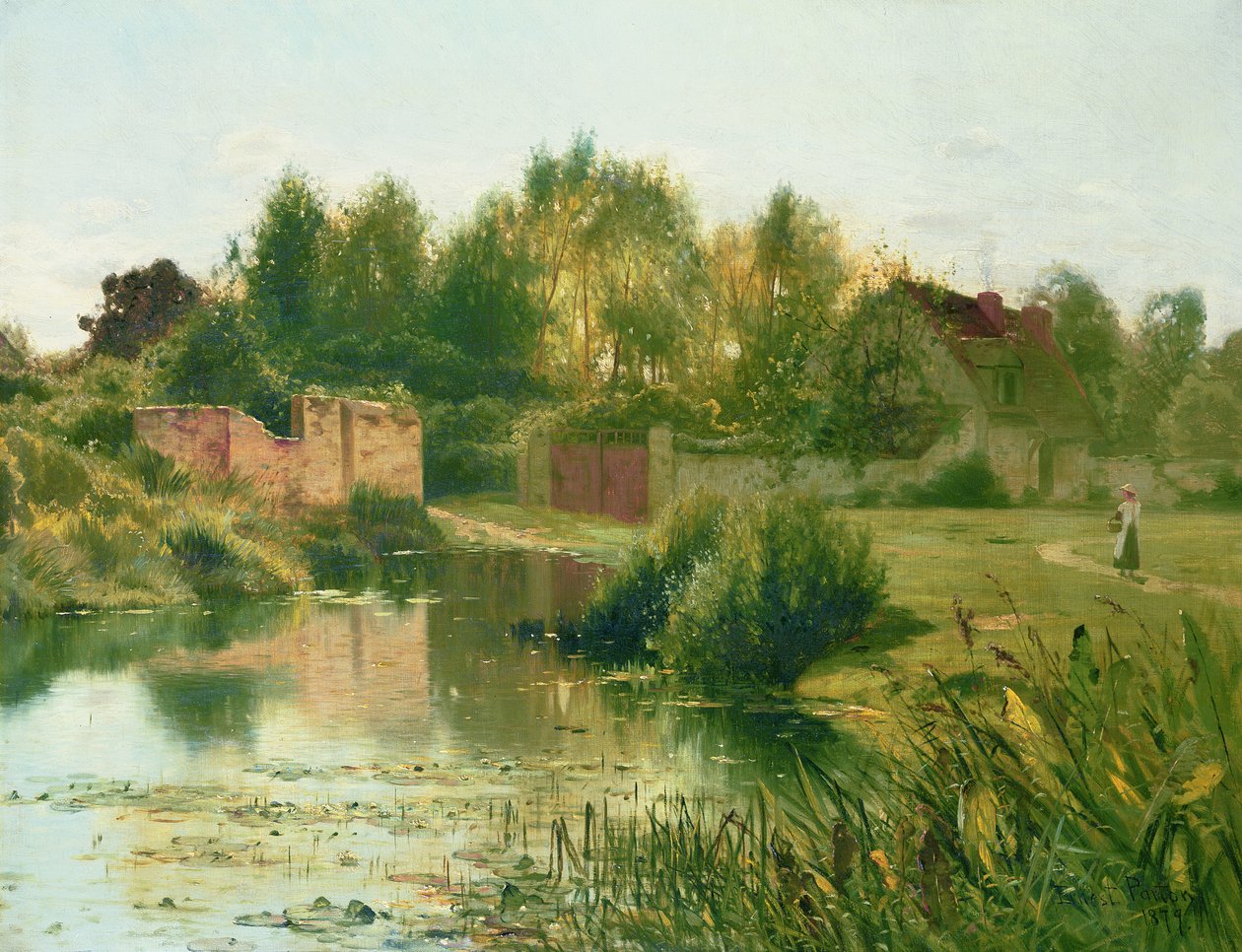 Kylälampi, 1879 tekijältä Ernest Parton