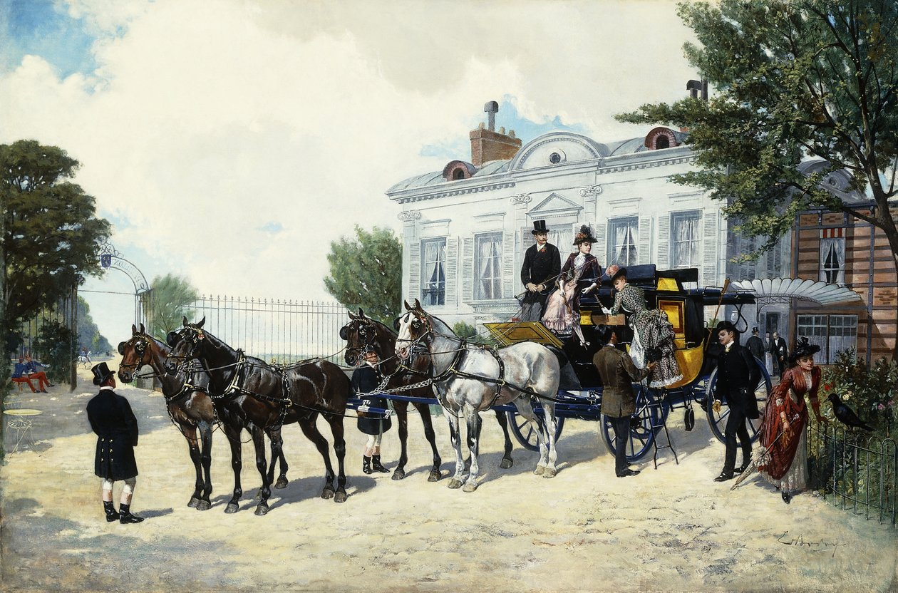 Hackney Carriage; Le Fiacre, tekijältä Ernest Alexandre Bodoy