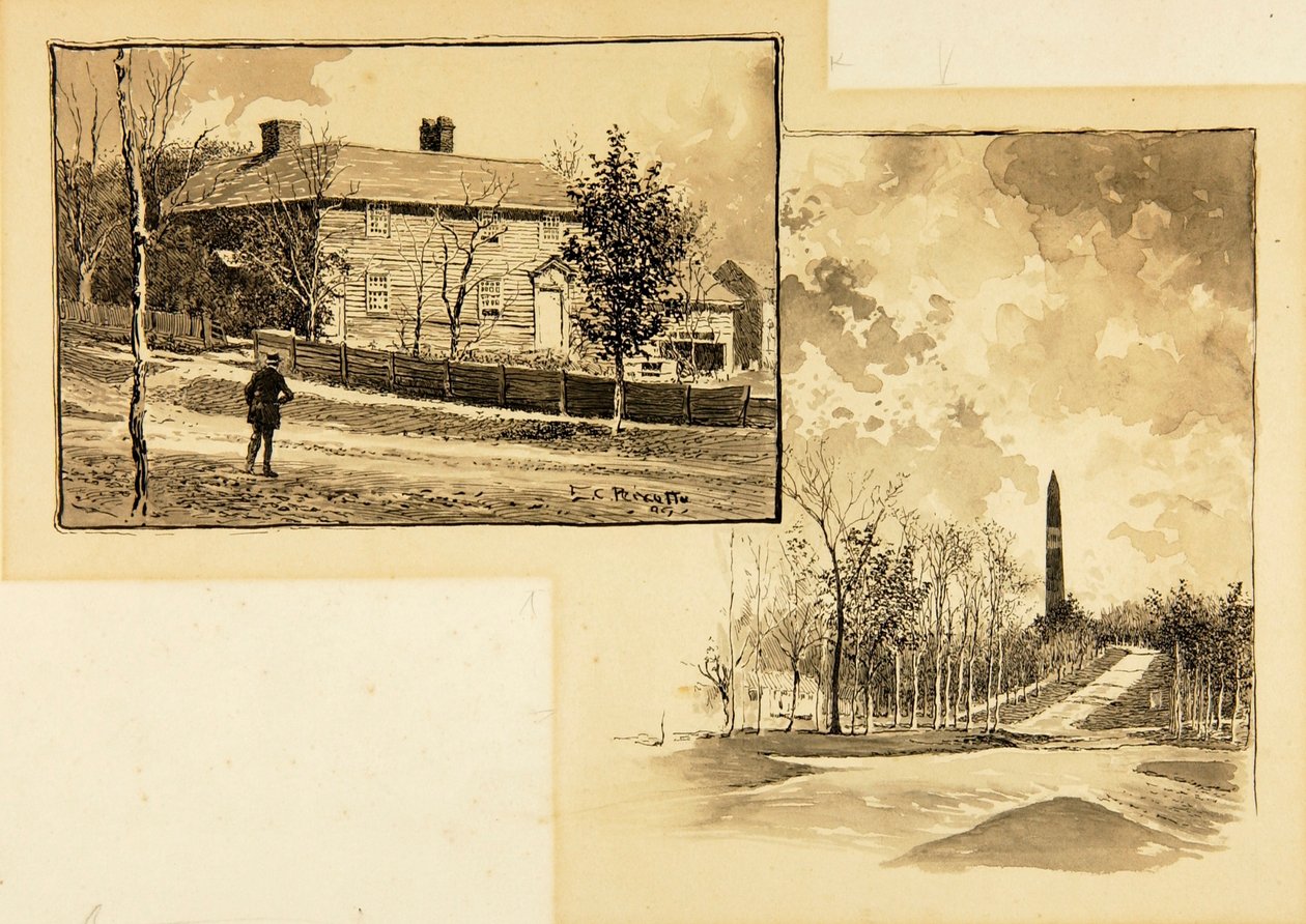 Talo/monumentti metsässä tekijältä Ernest C. Peixotto