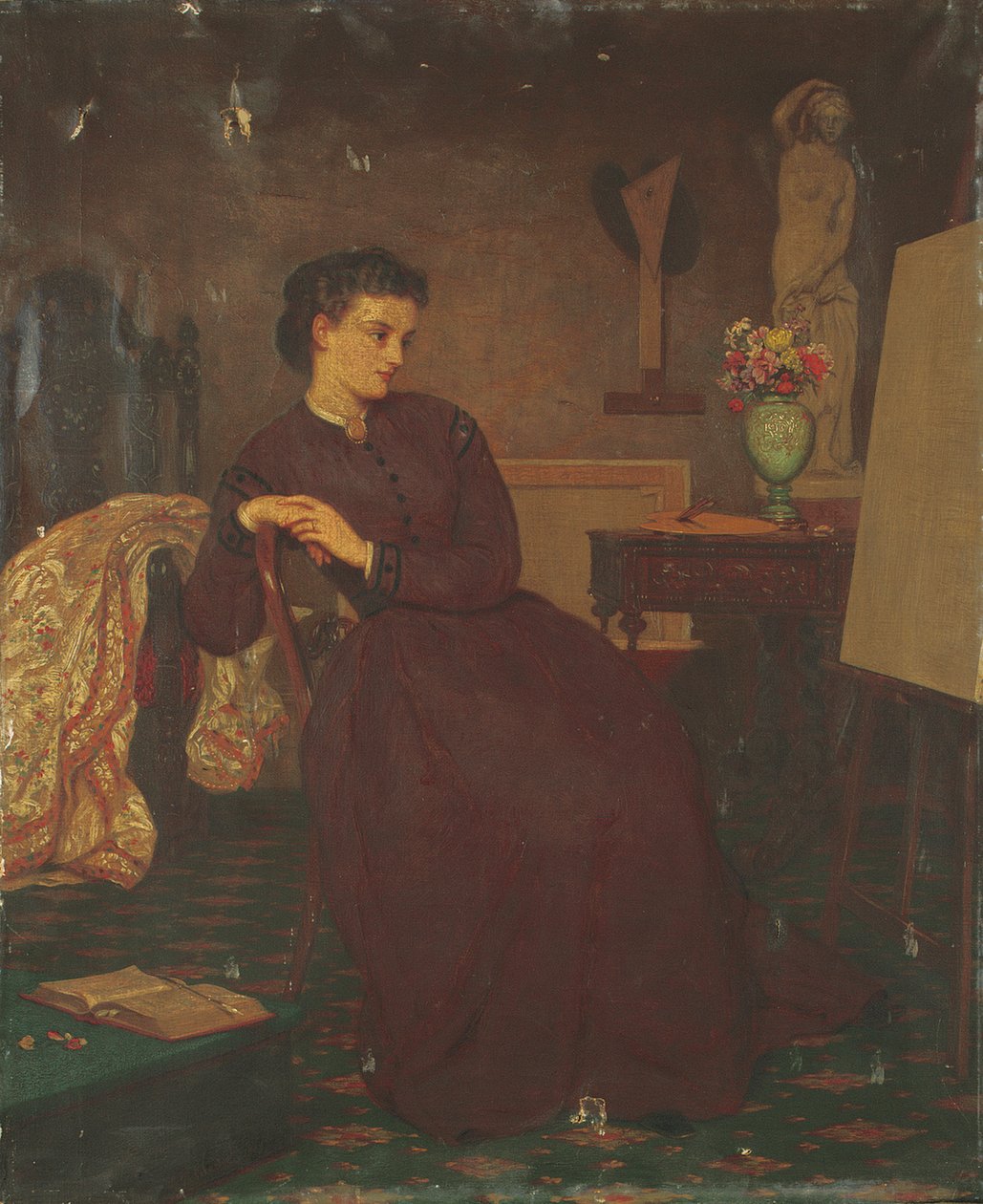 Lady Artist, 1869 tekijältä Ernest Gustave Girardot