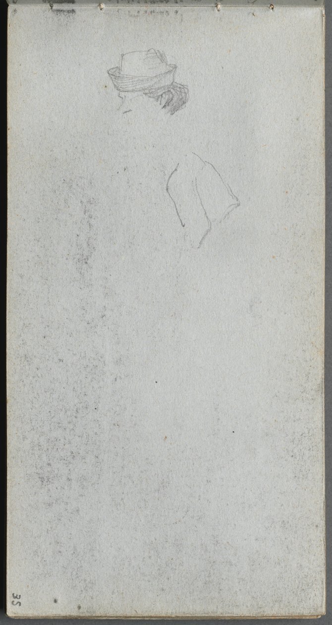 Luonnoskirja, sivu 35: Pään tutkiminen. tekijältä Jean Louis Ernest Meissonier